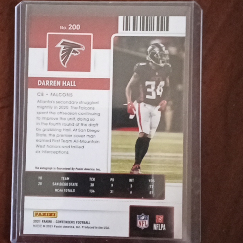 Darren Hall Rookie Auto - Picture 2 of 3